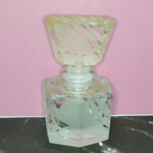 6 Sided Decorative Perfume Bottle Clear Frosted Surfaces Robert McCandles